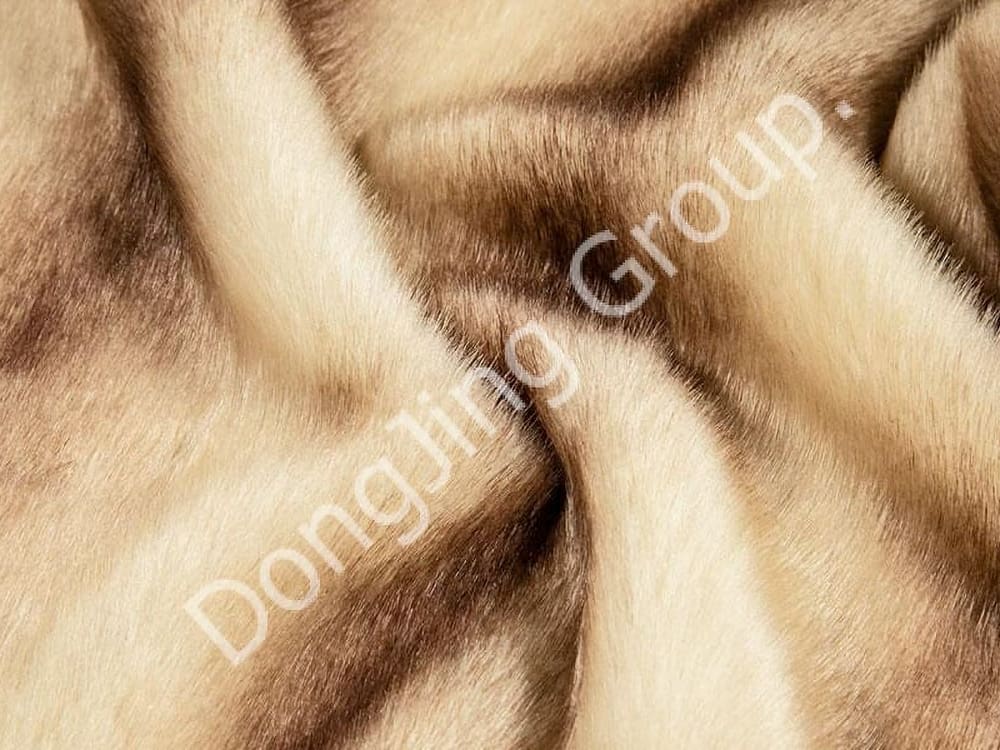 8HP0522-Visón estampado beige faux fur fabric