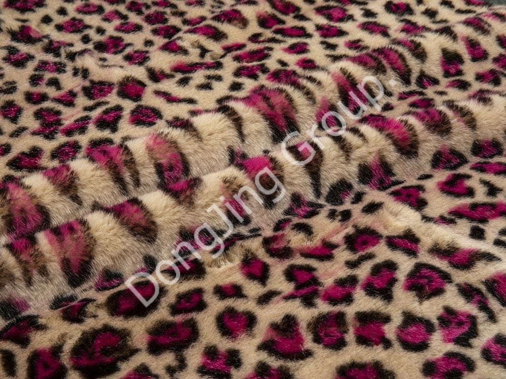 9HG0158-Arroz Leopardo Estampado de leopardo faux fur fabric