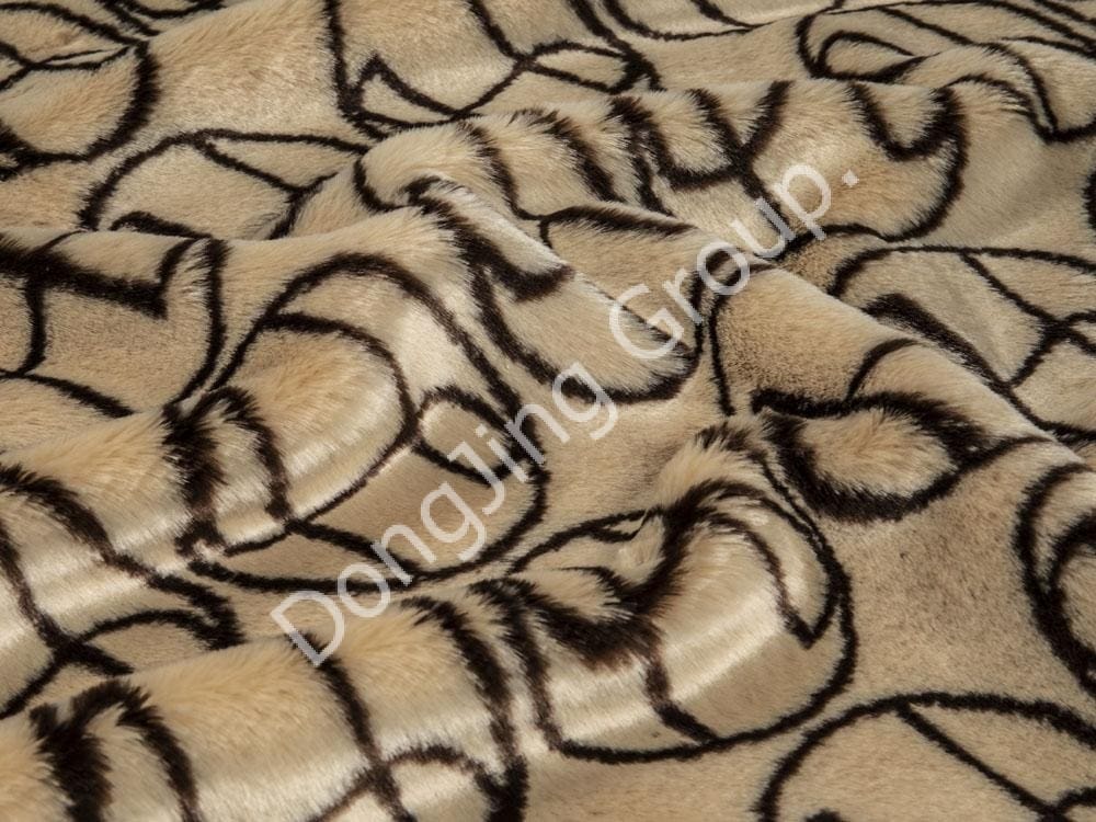 9HW0504-Pelo de conejo jacquard bicolor faux fur fabric