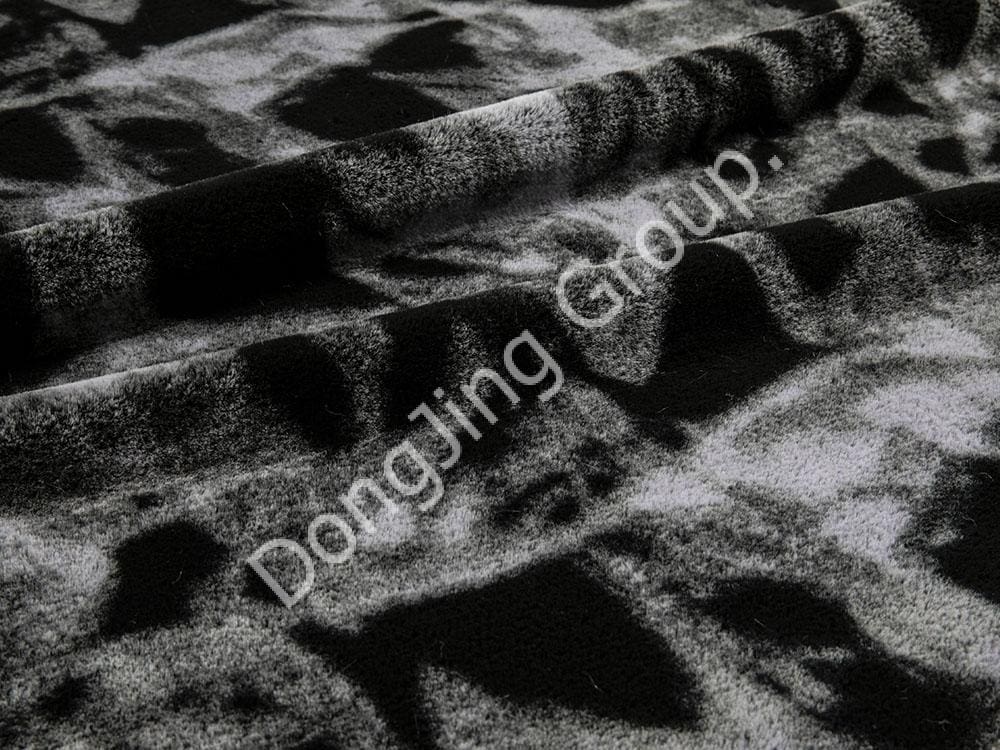 9KT0241-Rodillo de dibujo negro faux fur fabric