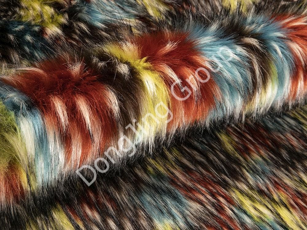 9W0926-Empanadas peludas de jacquard de cinco colores verde Mitica faux fur fabric