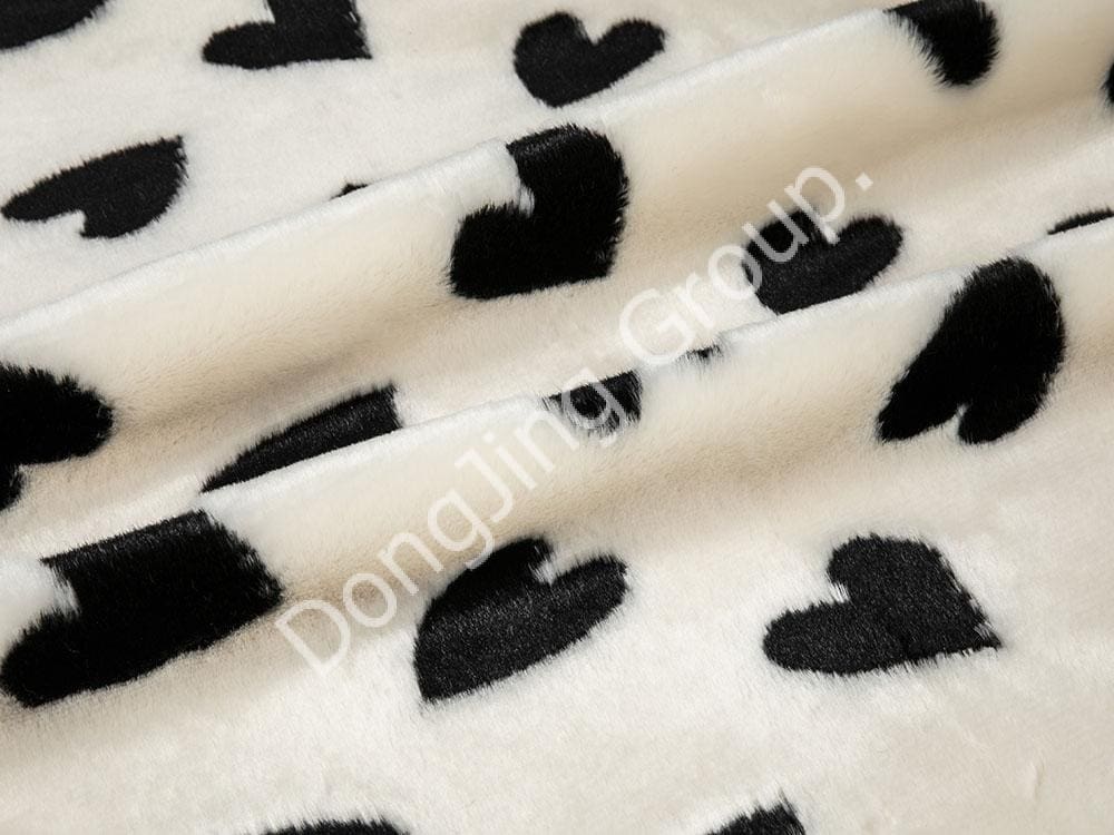 9W1505-Miti pelo de conejo negro faux fur fabric