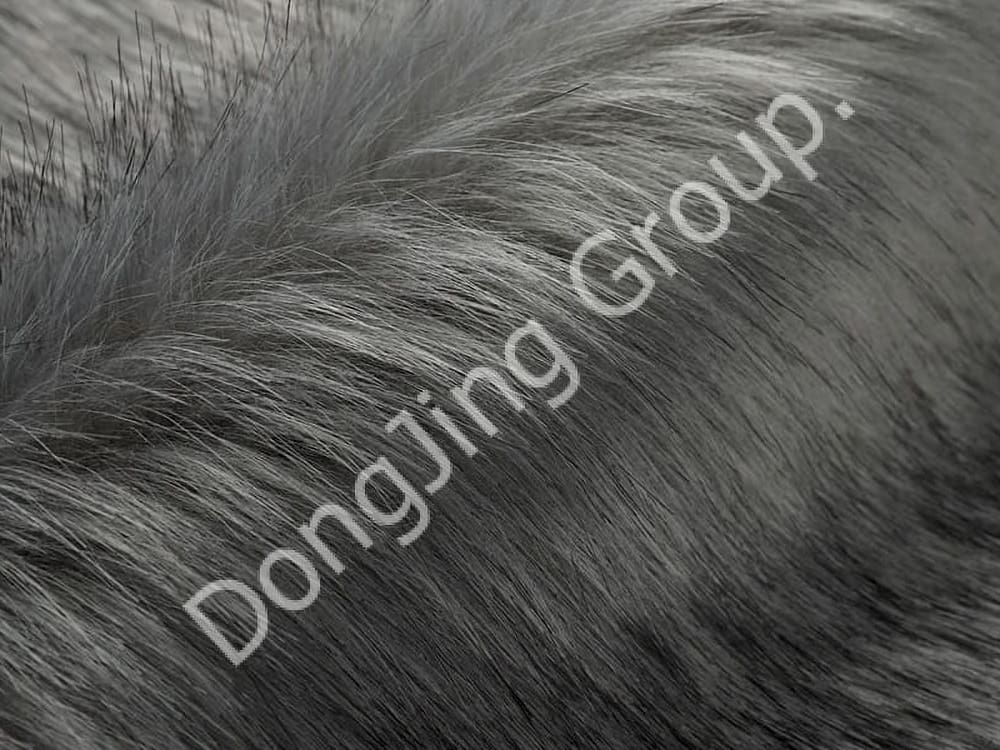 DP0621-Punta teñida de gris faux fur fabric