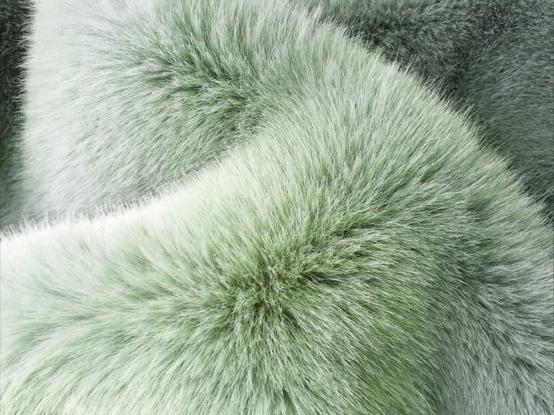 XD0011-Cardamomo Verde Zorro Dorado faux fur fabric