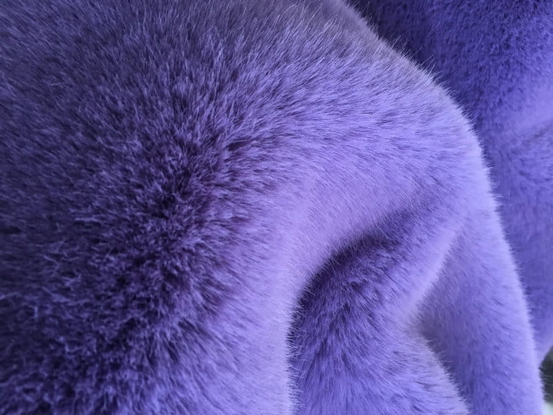 XD0014-Zorro dorado violeta faux fur fabric