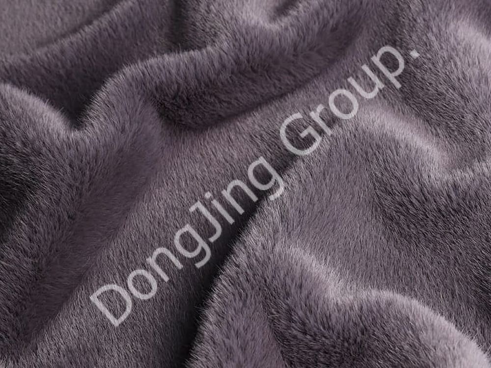 XKD0087-Visón sudamericano gris granate faux fur fabric